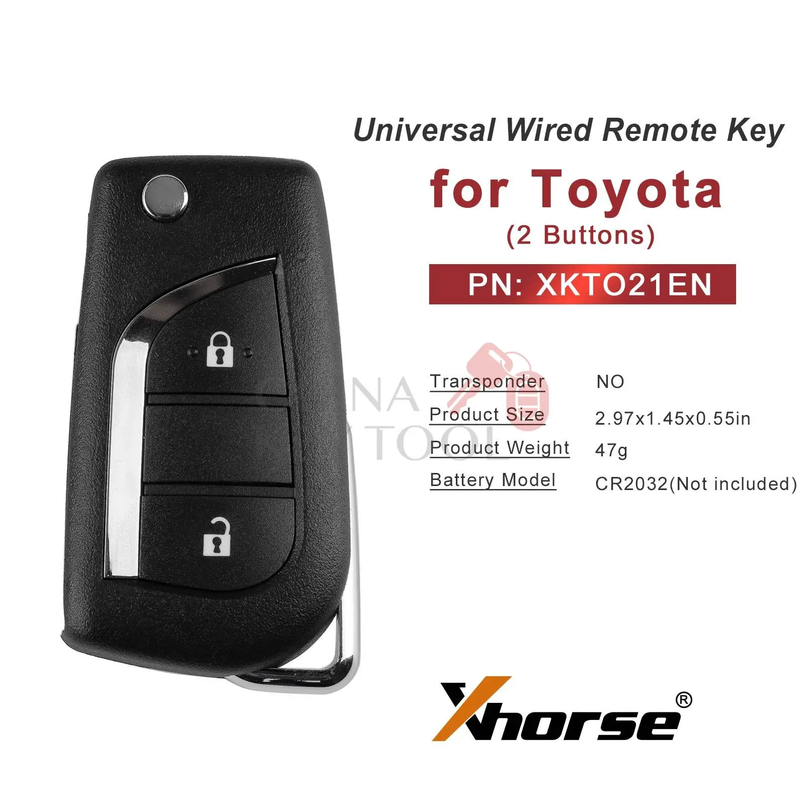 Xhorse XKTO21EN الجيل الثاني سلك مفتاح بعيد لأزرار تويوتا 2