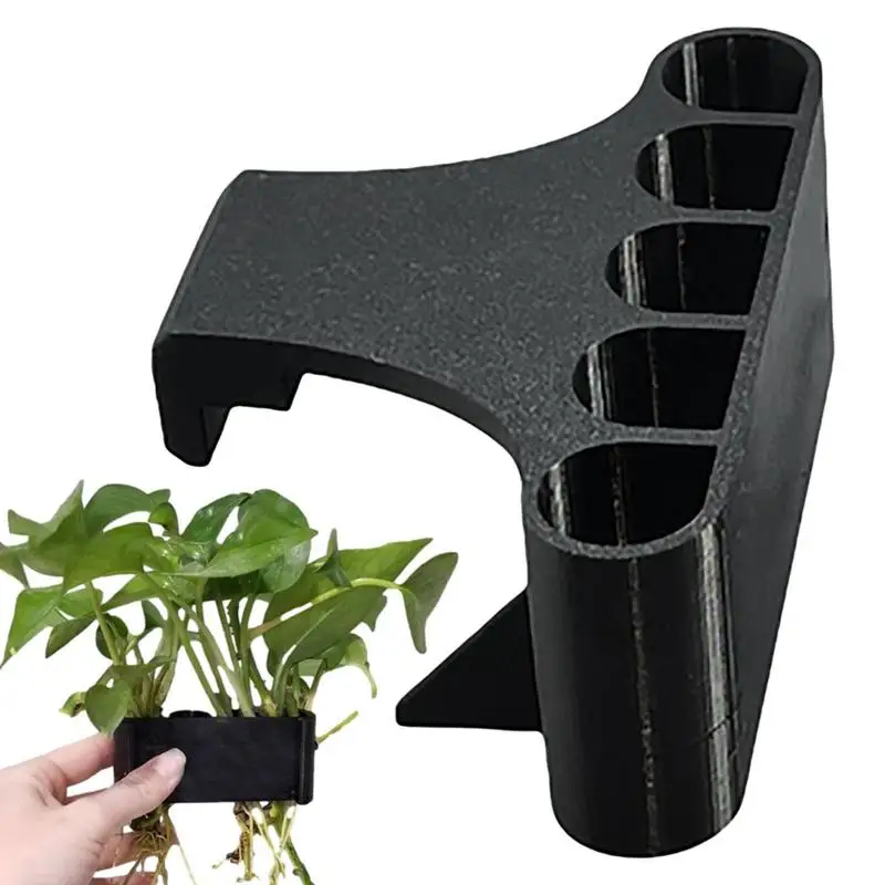 Aquarium Plant Holder Plant Cultivation Rack With Integrated Hook Plant Holder Aquatic Plant Pot With Hole Fish Tank Cup Holder