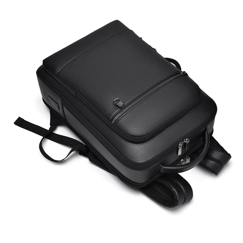 Sac à dos en cuir PU pour hommes, chargement USB, étui à bombes, bureau, voyage, ordinateur portable, entreprise initiée, mâle