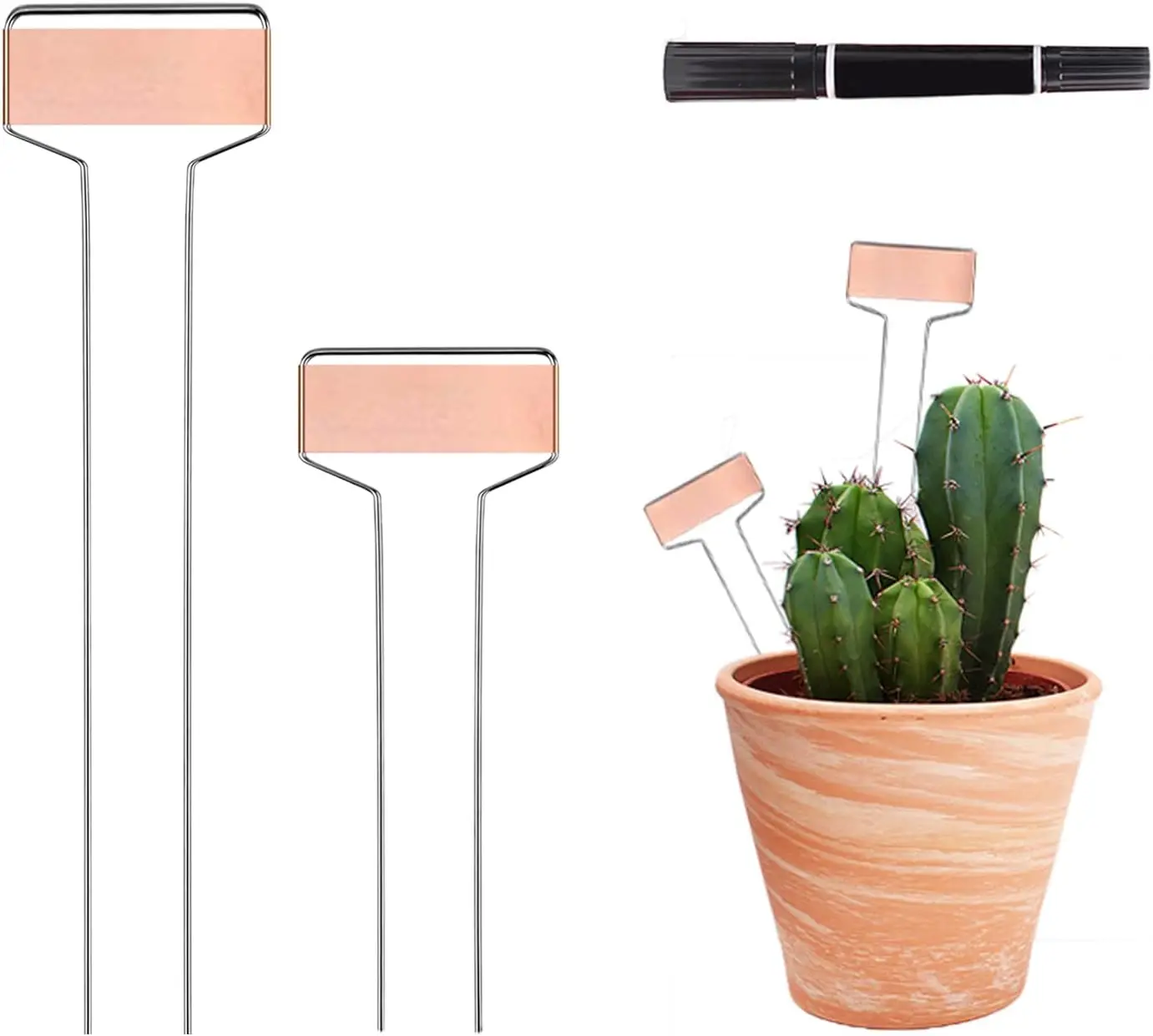 

30-Pack Copper Plant Markers Metal Labels 6in & 10in for Outdoor Plants, Seedlings, Herbs, Flowers, Vegetables - Gardening Gifts