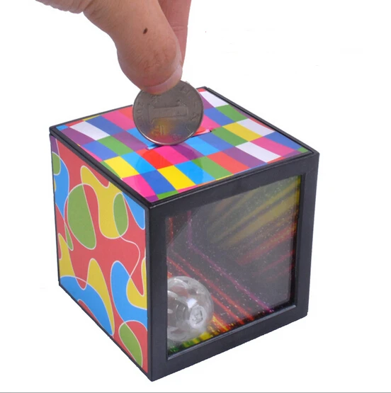 Magic Toys  5pcs Funny Flash Magic Money Box Piggy Bank Coin Disappear Toy Halloween Decorations Children Magic Trick Toys YH232