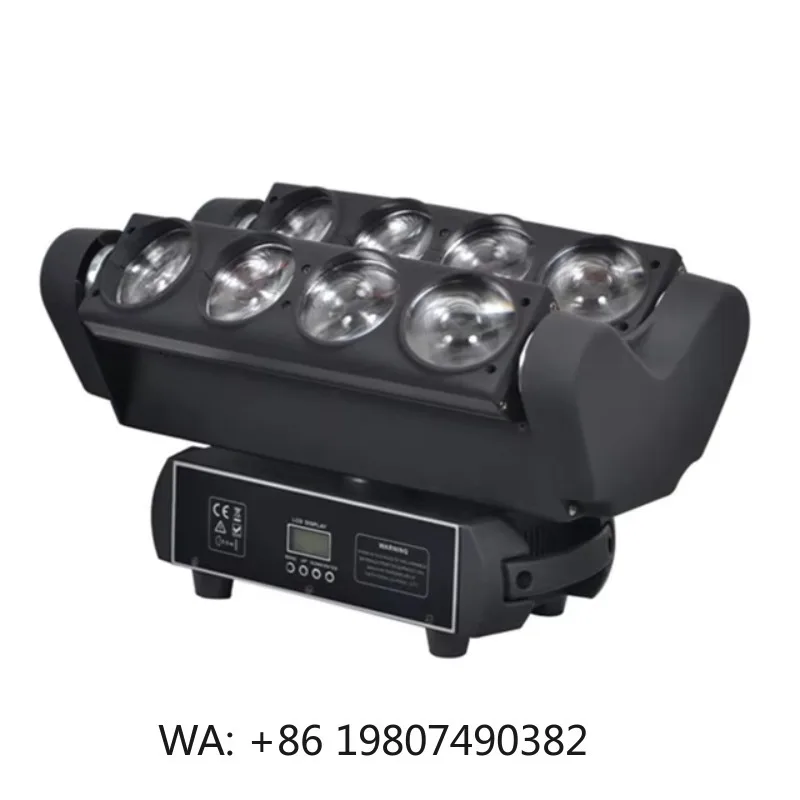 8x10W RGB Spider LED Beam Moving Head Projection Light DMX Multi Beam Effect for Bar Party Disco Club Stage Shows