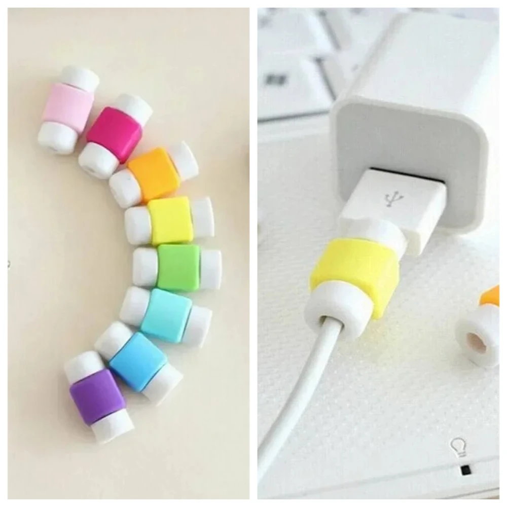 

1000pcs Colorful Cable Protector Data Cord Protect Case Winder Cover Wire Organizer Bite Holder For iPhone USB Charge Cables