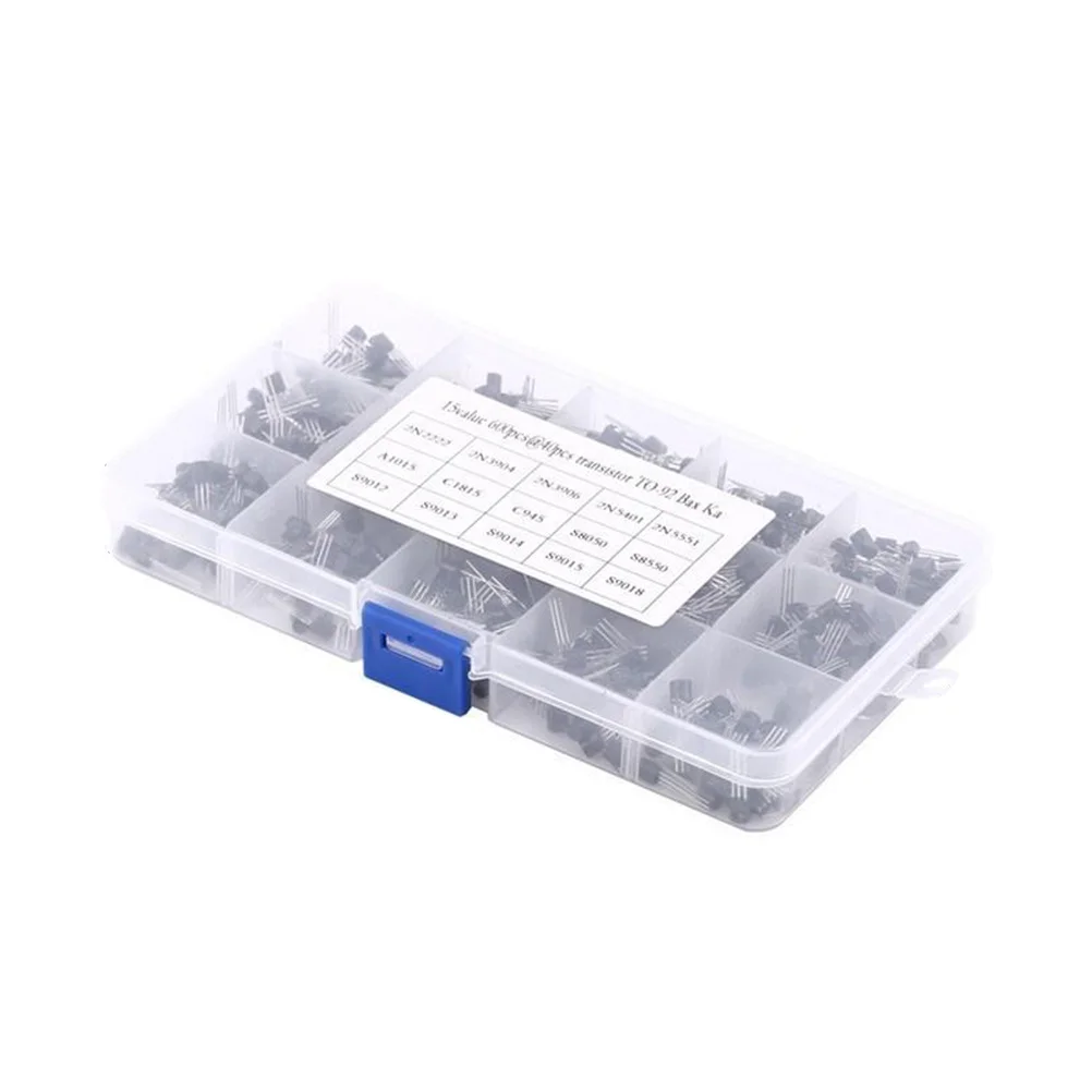 

600Pcs Mixed to-92 Kit Assorted Types Core Semiconductor Amplifier Electronic Circuit Sets in Storage Box