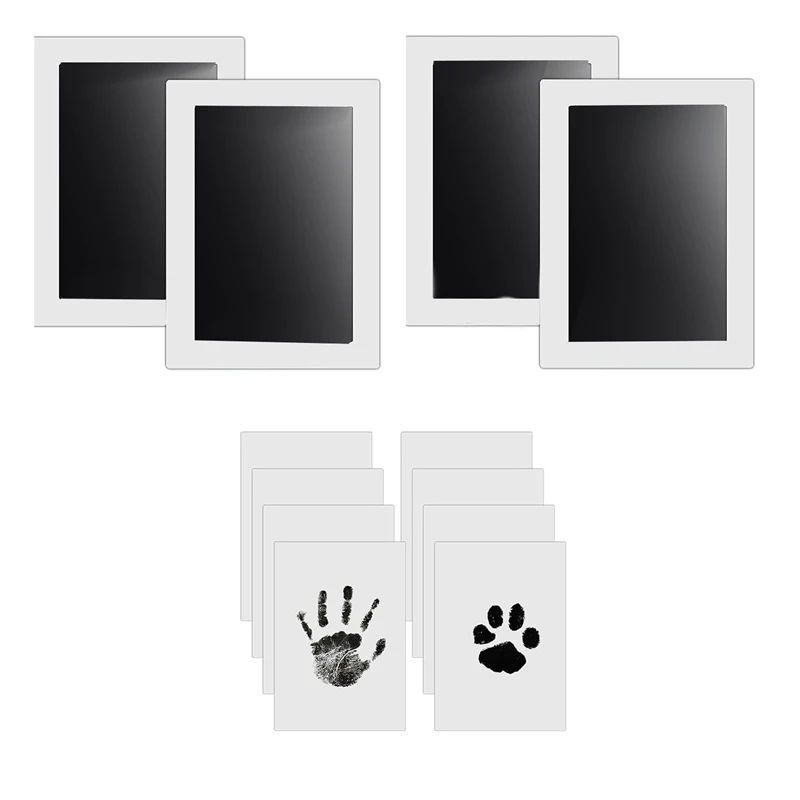 Paw Print Kit For Dog Cats 4 Inkless Print Pads Touch Footprint Kit Nose Print Stamp Pad For Dogs