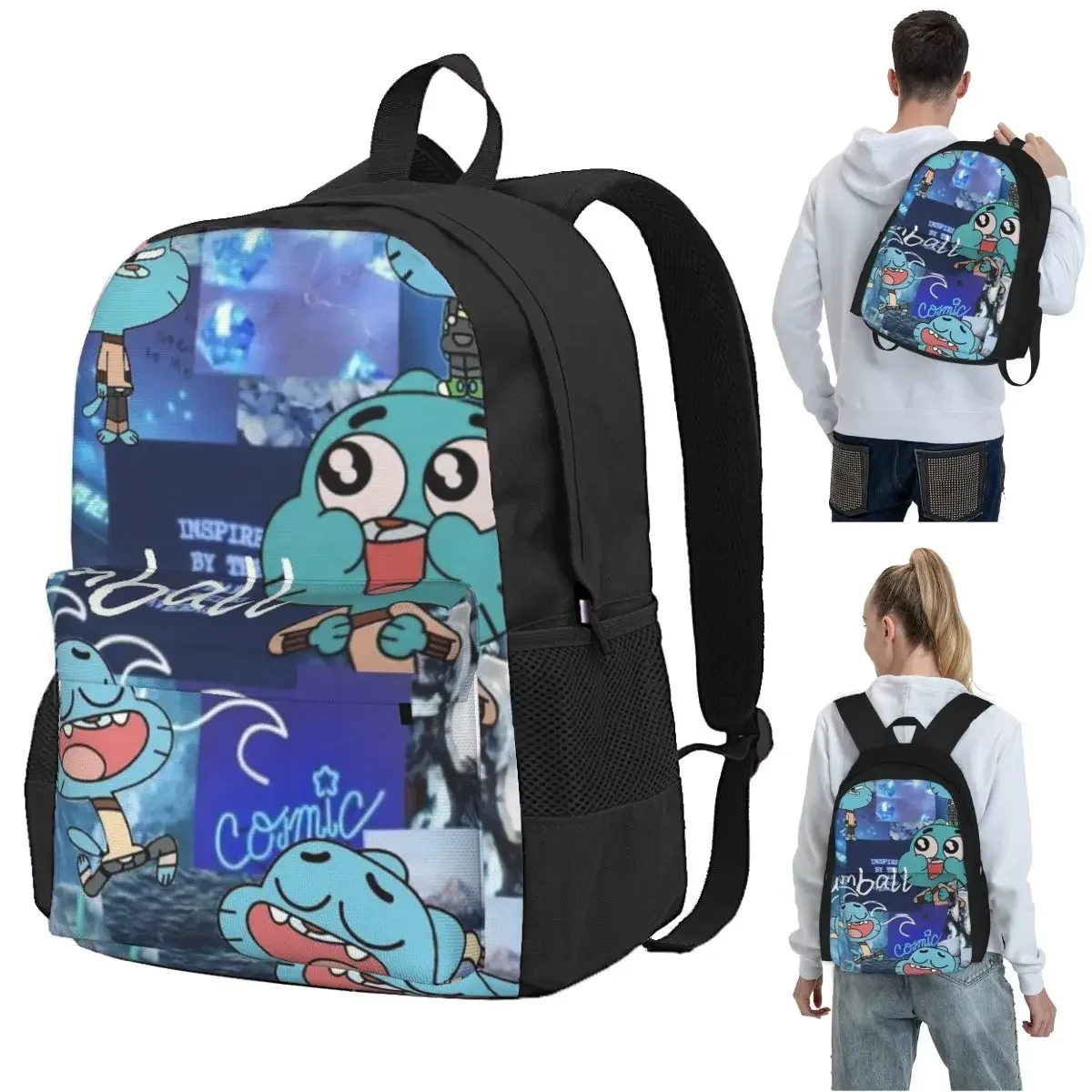 Gumball Watterson The Amazing World Of Gumball Anime Backpack Student BookBag Kids School Bag Computer for Boys Girls
