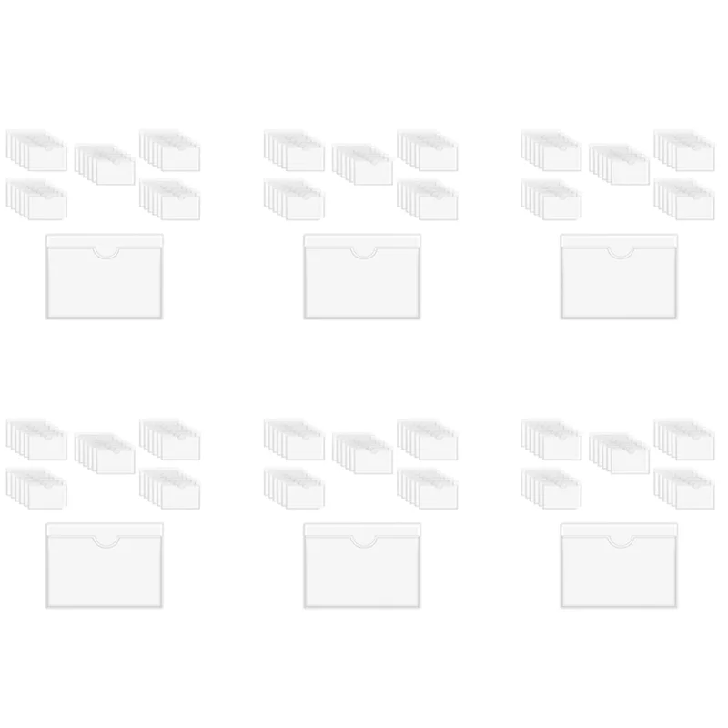 360 個の自己粘着ラベルホルダーカードポケットラベルホルダークリアライブラリカードホルダートップオープンインデックスカード用