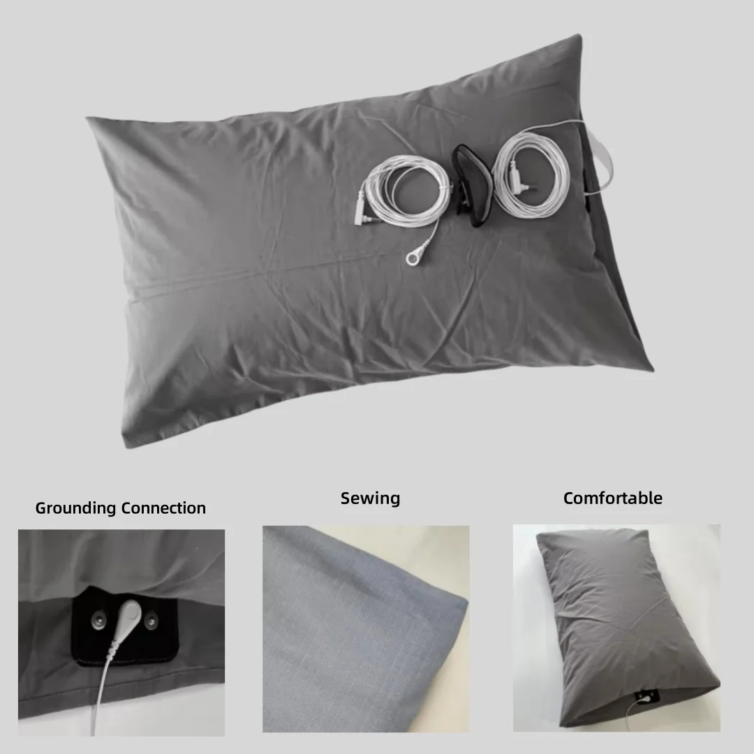 

Conductive Silver Fiber Anti-static Earthing Pillowcase EMF Protection for Better Sleep Cushion Cases