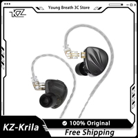 Kz Krila Earphones Wired In Ear HIFI 1DD+1BA High End Tunable Balanced Armature Accessories Earphone Ergonomics Headset Custom