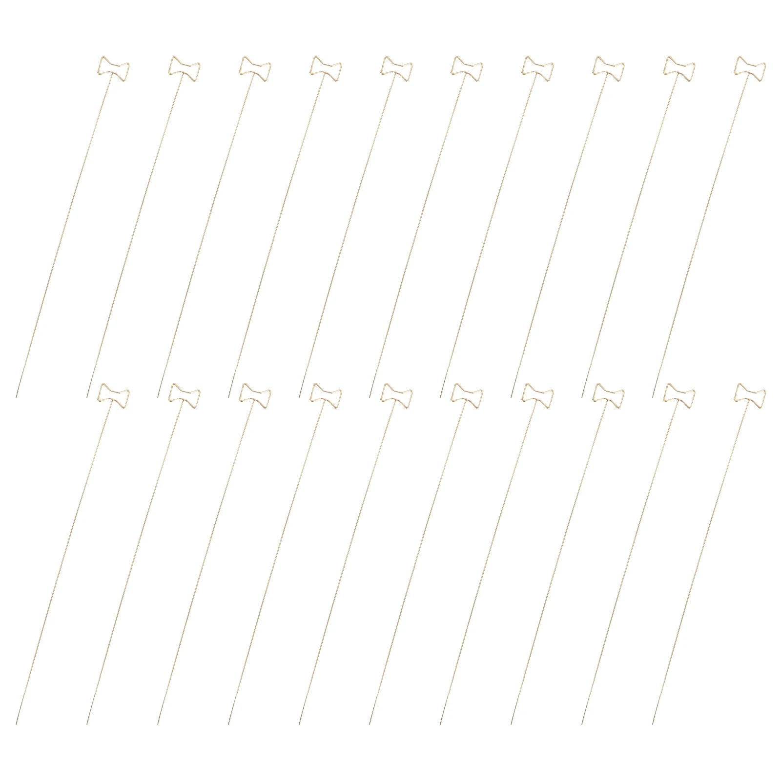 

50 шт., золотые тонкие держатели для карточек с цветочным рисунком, креативный лук, металлические легкие держатели для букетов, настольная подставка для заметок