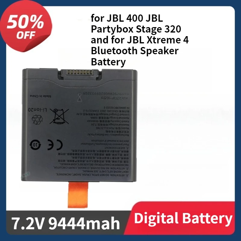 

9444mAh Rechargeable Battery for JBL 400 JBL Partybox Stage 320 and For JBL Xtreme 4 Bluetooth Speaker Battery