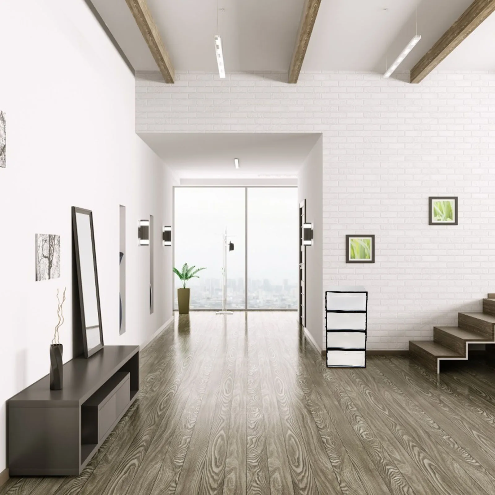 

4Pcs Plastic Shoes Storage Boxes Transparent Thickened Waterproof Stackable Household Organizers Plastic Shoeboxes