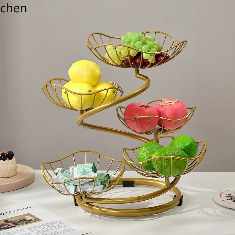 ZML multi-layer fruit tray for home use in the living room,  dried fruits and snacks on the coffee table, and elegant design