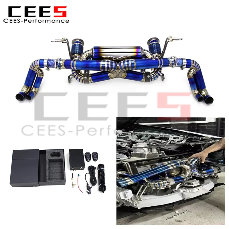 

CEES Catback Exhaust System for Audi R8 V8 4.2L 2007-2013 Performance Muffler with Vacuum Valve Car Escape Exhaust Pipes