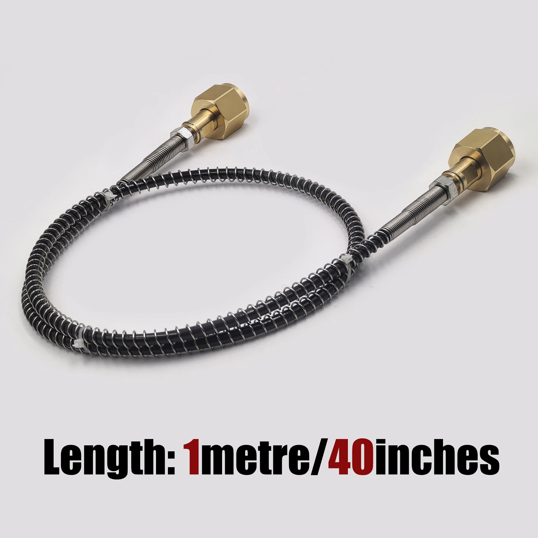 CO2 Fill Refill Station Charging Adapter Filling Adapter with 40inches/1metre Spring Cover Hose Connector W21.8, CGA320, G3/4