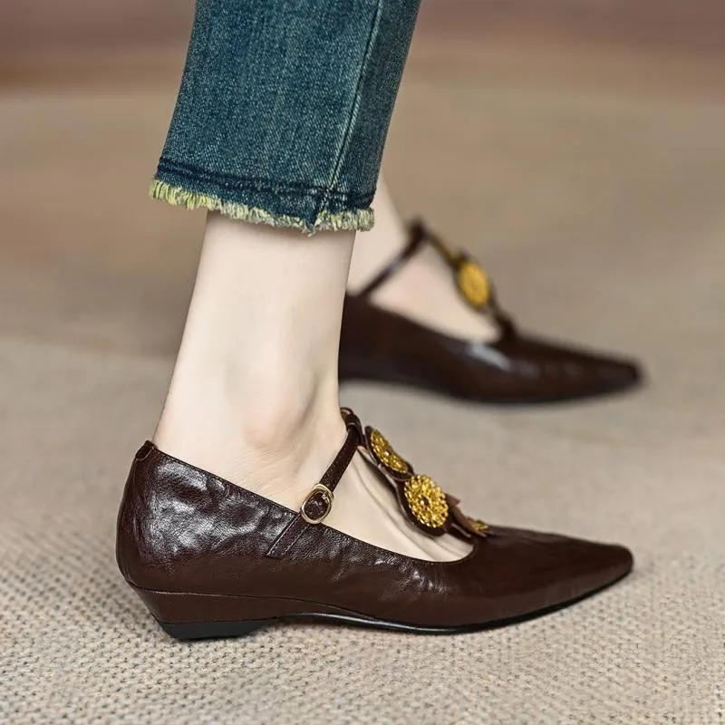 Luxury Designer Rome Women Shoes Flats Shallow Elegant Dress Shoes Summer 2024 New Pointed Toe Fashion Walking Female Zapatillas