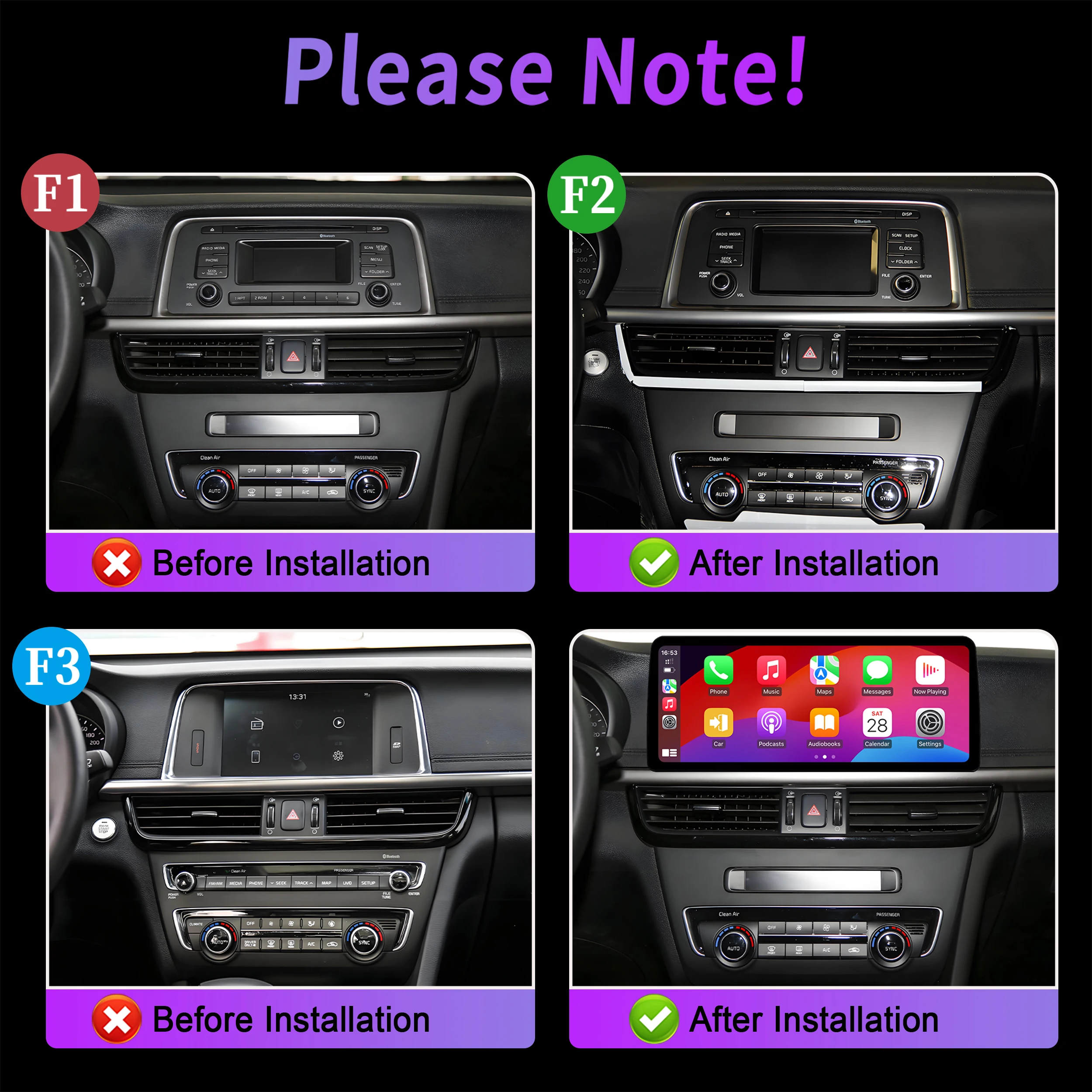 12.3 inch For KIA K5 Optima 2015-2019 Car Radio Wireless BT CarPlay Android 14 4G GPS Navigation Multimedia Head Unit Screen