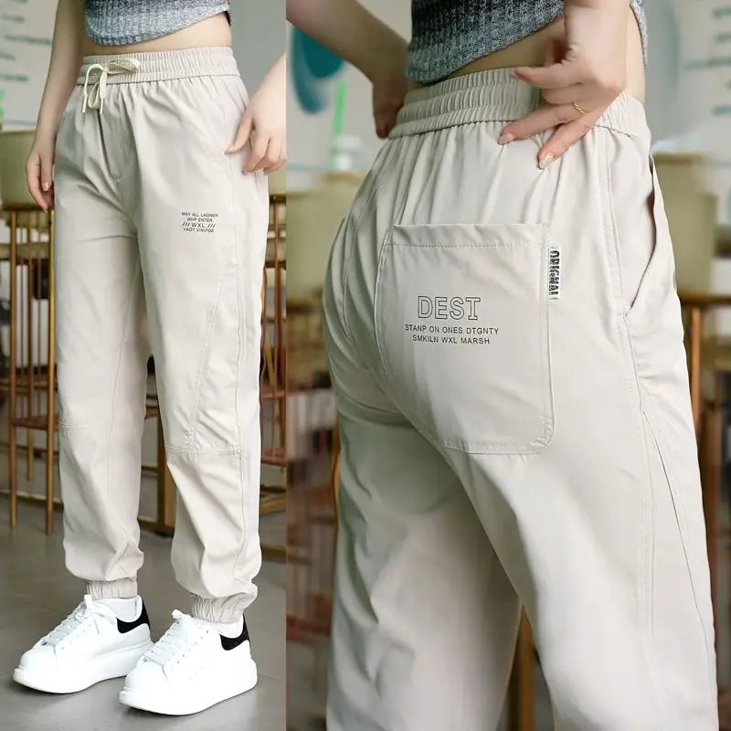 

New Korean style Sweatpants Sport Pants Men Running Pants Spring Summer Loose Casual Sweat Pants Straight Jogging Pants Men