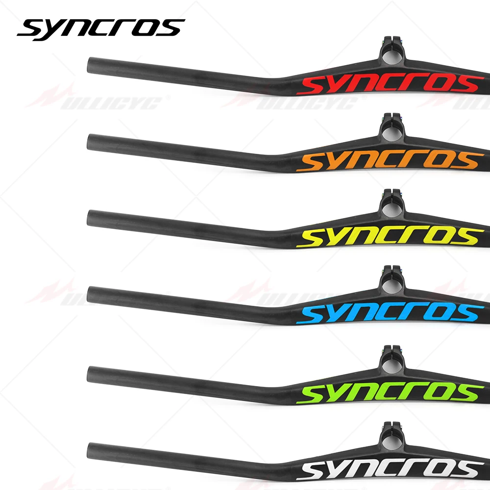 

SYNCROS UD Carbon One-shaped Integrated MTB Handlebar Bicycle Riser 2° degree With 40/50/60/70mm Stem MTB Titanium screw