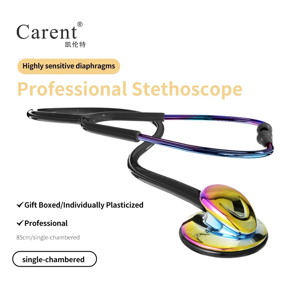 

Carent Rainbow Medical Stethoscopes Universal Professional Cardiology Stethoscope Dual Fetal Heart Medical Equipment Health Care