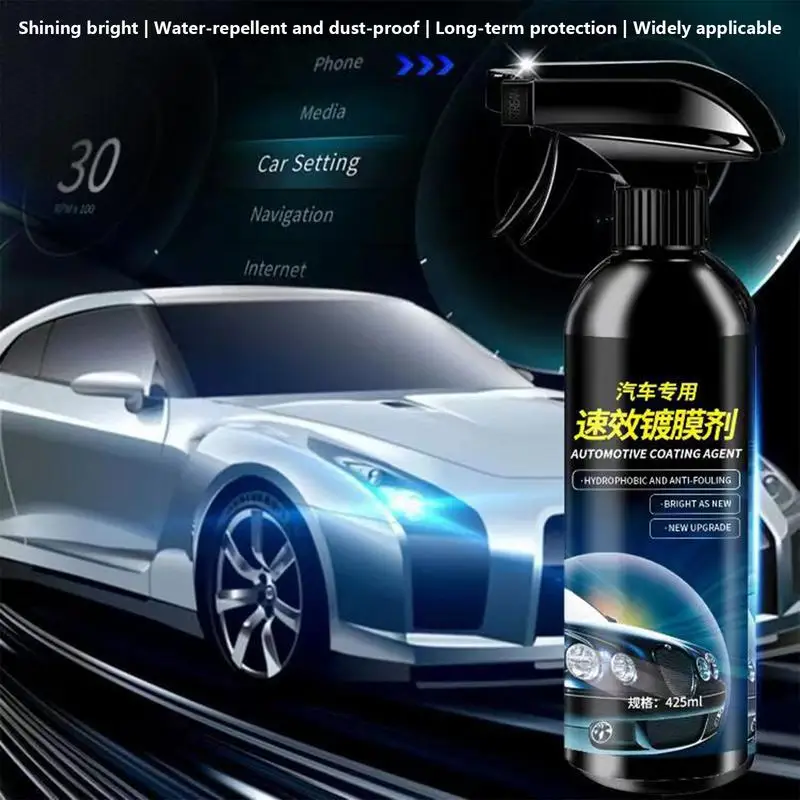 Car Coating Spray 425ml Rinse Free Auto Scratch Remover Spray High Protection Coating For RV SUV Mini Van Truck RV Sports Car