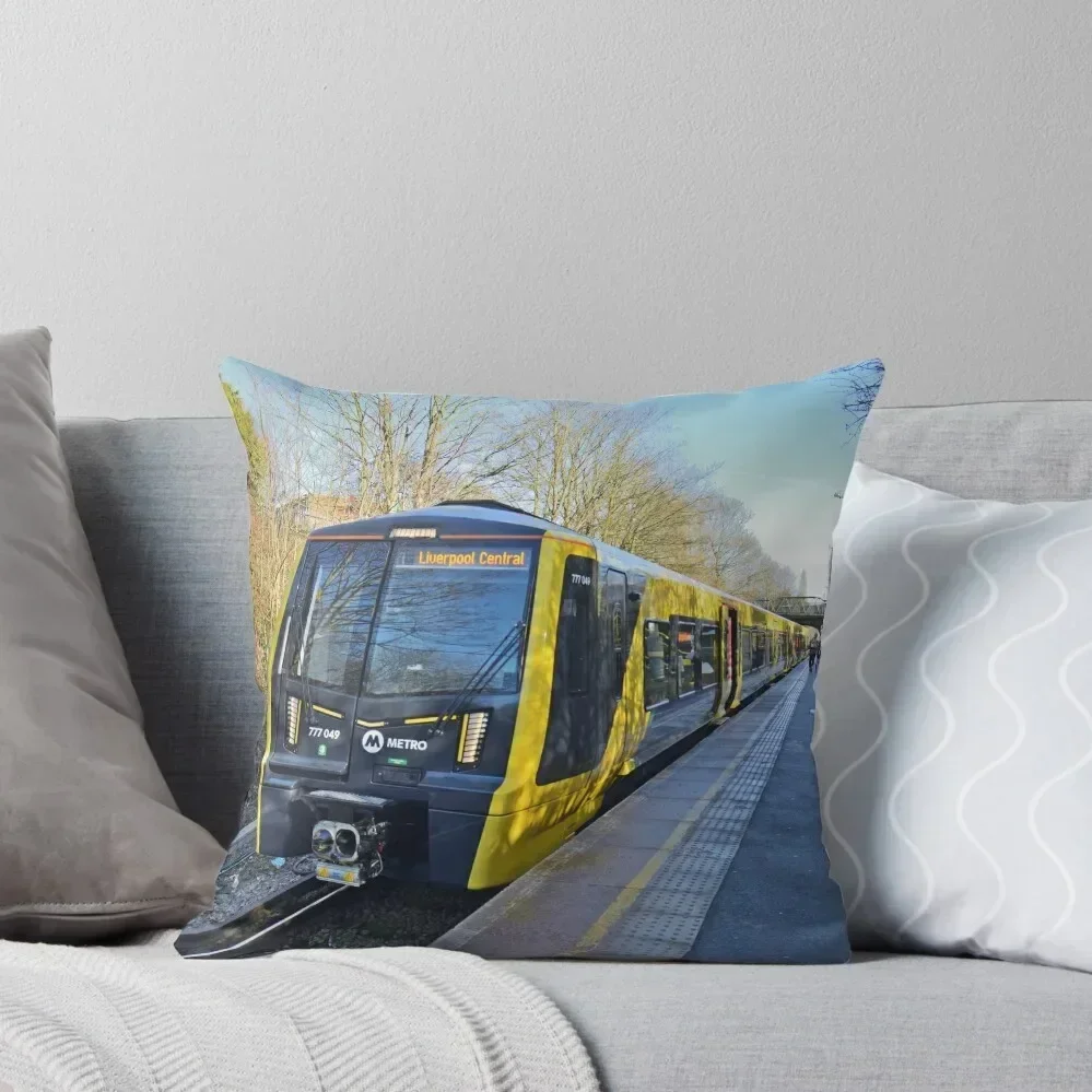 

Merseyrail Class 777 at Kirkby Station Throw Pillow Pillowcases For Pillows covers for pillows Couch Cushions pillow