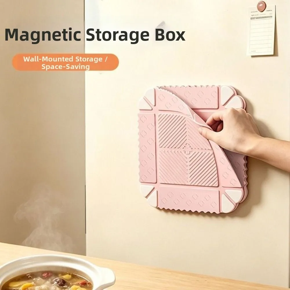 Durable Silicone Anti Scalding Mat Magnetic Foldable Non Slip Table Mat Easy To Clean Heat Insulation Pad Outdoor Camping