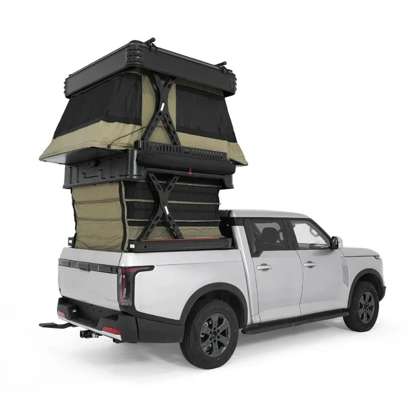 Wireless Control Car Tent Two Floor Spacious Customized Compatible With USA Pickup Truck Camping Equipment