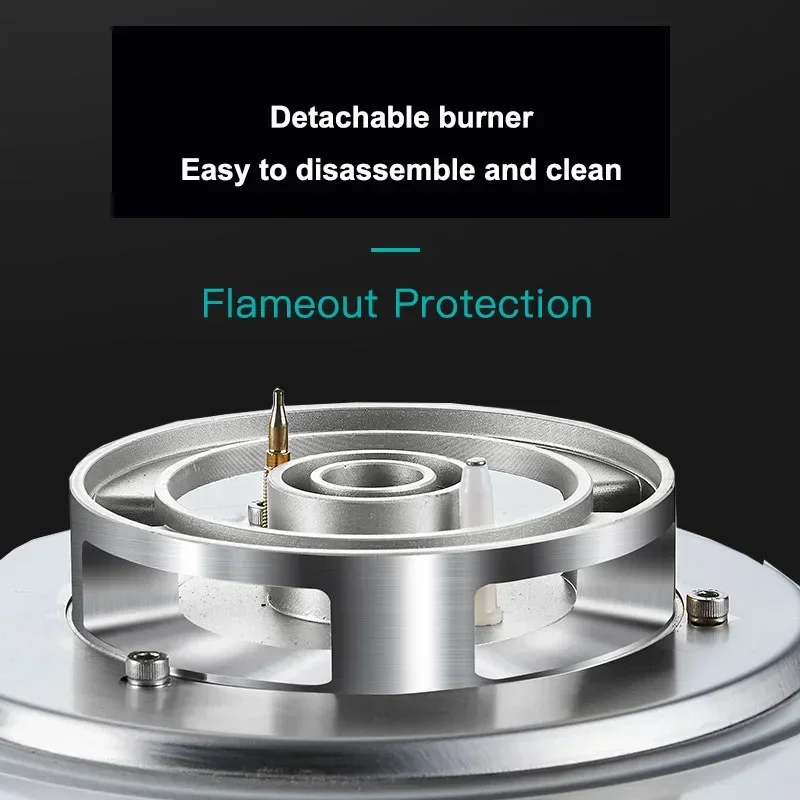 7.เตาแก๊ส2KW/5.2kw สแตนเลส kompor Gas ธรรมชาติ/เหลว kompor Gas รุนแรงเวลายิงเป็ดแมนดาริน