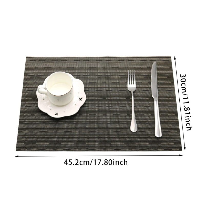 Waterproof Placemat Table Mat PVC Heat Anti-skidding Washable Durable Heat-insulating Pad Suitable For Kitchen And Dining Rooms