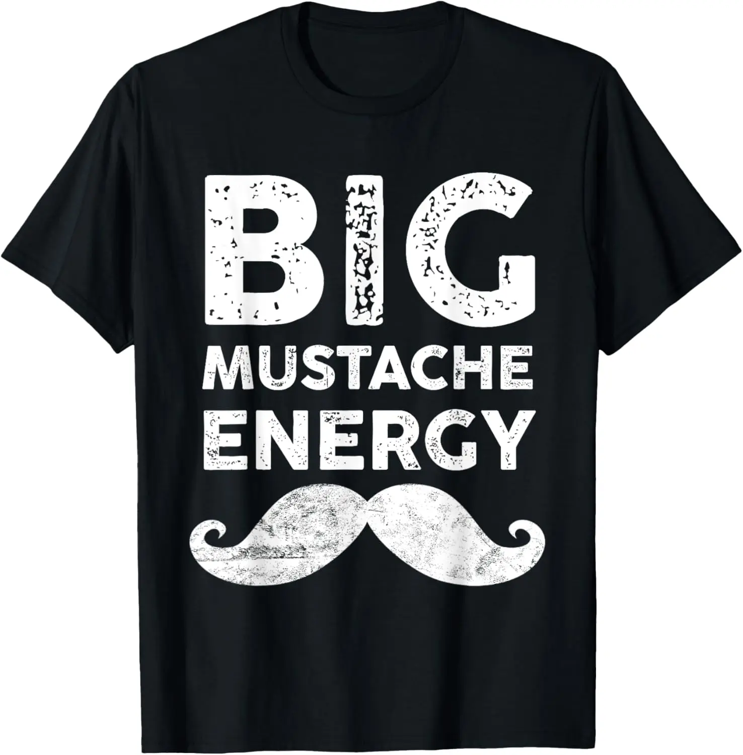 Big Mustache Fathers Day Shirts For Men Funny Dad Joke Pun T-Shirt