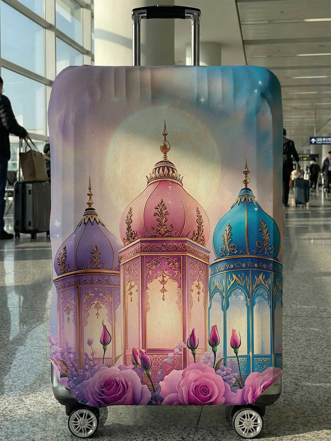 

Защитный чехол для багажа Lantern Rose, подходит для багажных чехлов размером 18-32 дюйма, чехлов для ручек багажа, дорожных аксессуаров.