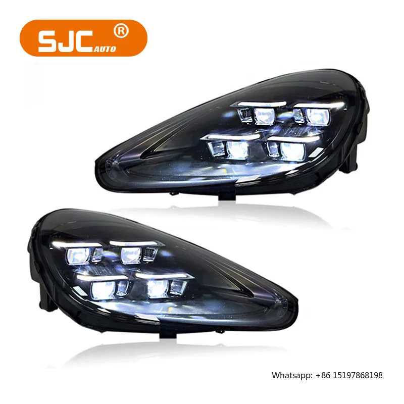 SJC for Porsche Cayenne 958 Upgrade to 2024 Matrix Style LED  Headlight 2011-2017 High Quality Front Light Plug and Play Lamp
