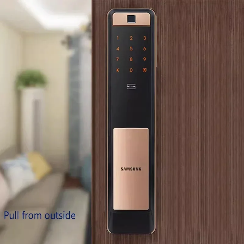 Security Intelligent lock for home doors fingerprint password keyless smart digital lock Samsung SHP-DP72 silver gold color