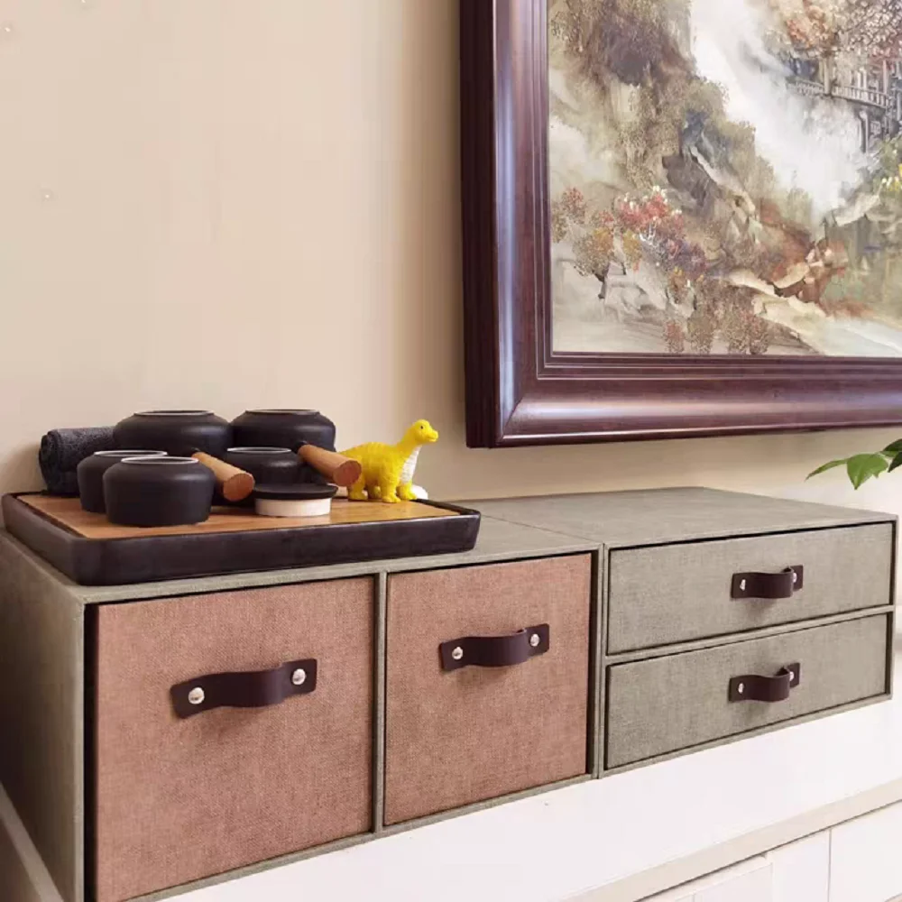 Makeasy MDF 2-Drawer Storage Organizer Cabinet Fabric Looking Unit for Closet, Bedrooms, Playrooms,Kid's room,SOHO (1PC) - Image 6