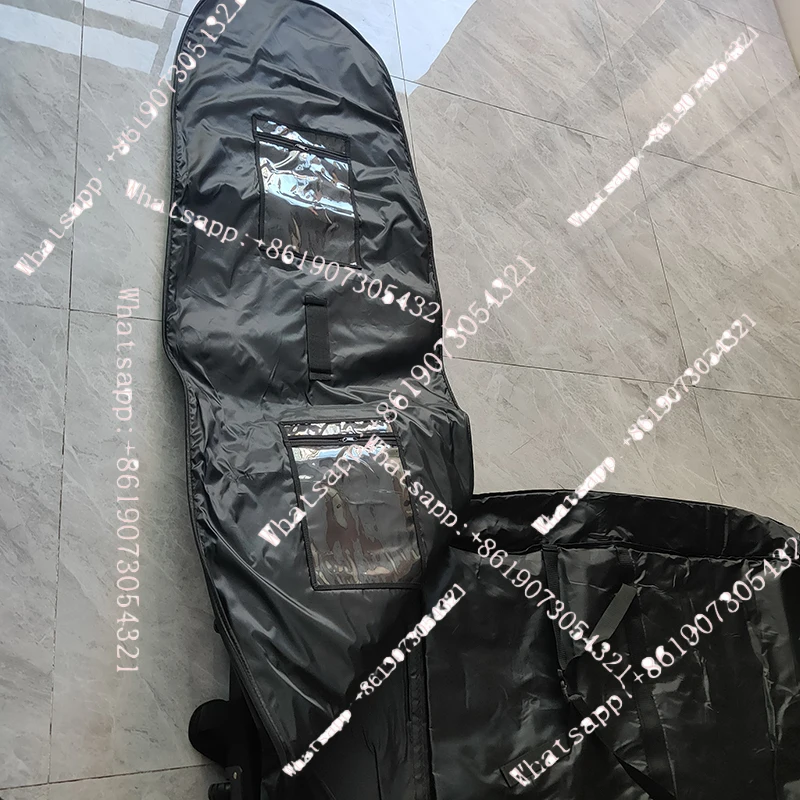 

WWW Black Electric Surfboard Bag with Wheels Carbon Fiber Power Surfboard Bag Durable High Strength Protection