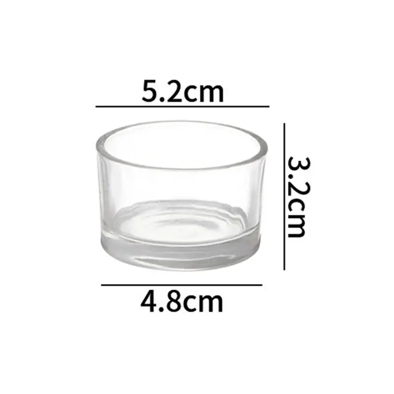 12pcs Cups Tea Light Stand Yogurt Jars Windowsill Decoration Clear Candlestick Stand Glass Tea Cups