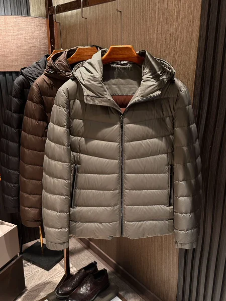 

Classic down Jaet Men's High Quali Lightweight Goose down Hooded Coat Warmth Busin Casual Sle Polyester Fabric