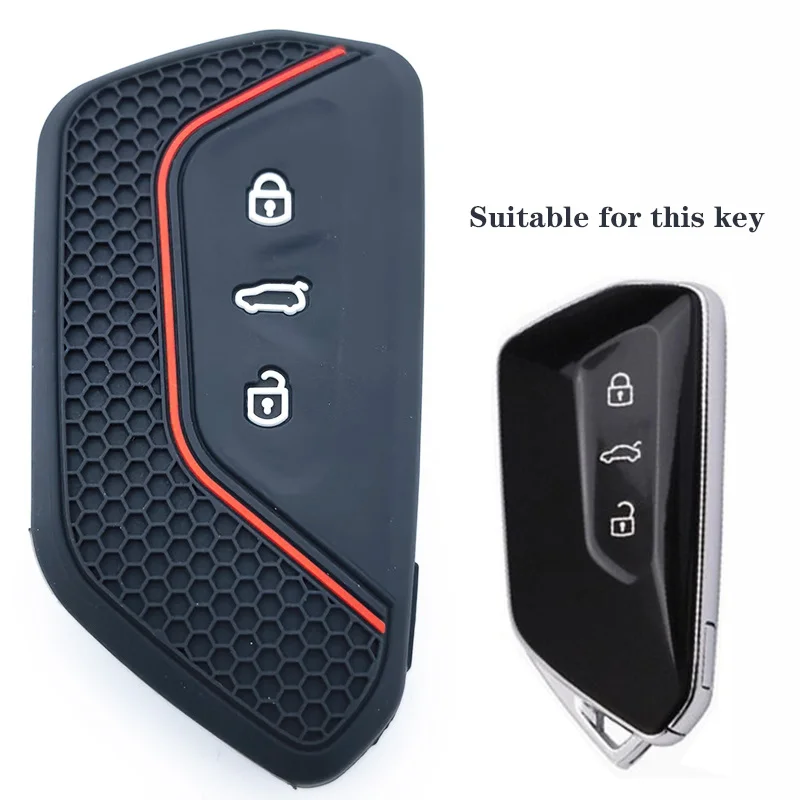 غطاء حافظة مفاتيح السيارة الجديد لسيارة VW Volkswagen/Golf 8 MK8 ID.3 ID.4 /Cupra/Skoda/Octavia A8/SEAT/Leon MK4 2020 2021/Formentor/Tarraco #2