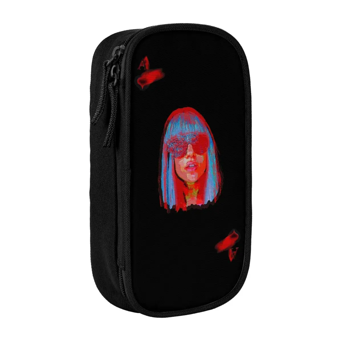 Fashion Poker Face Lady Gaga Pencil Case Pencilcases Pen Box for Student Big Capacity Bag Students School Cosmetic Stationery