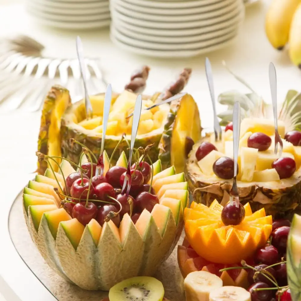 N89R デザートフォーク 12本 5.1インチ ステンレススチール ミニサラダ フルーツフォーク テイスティングフォーク カクテルフォーク