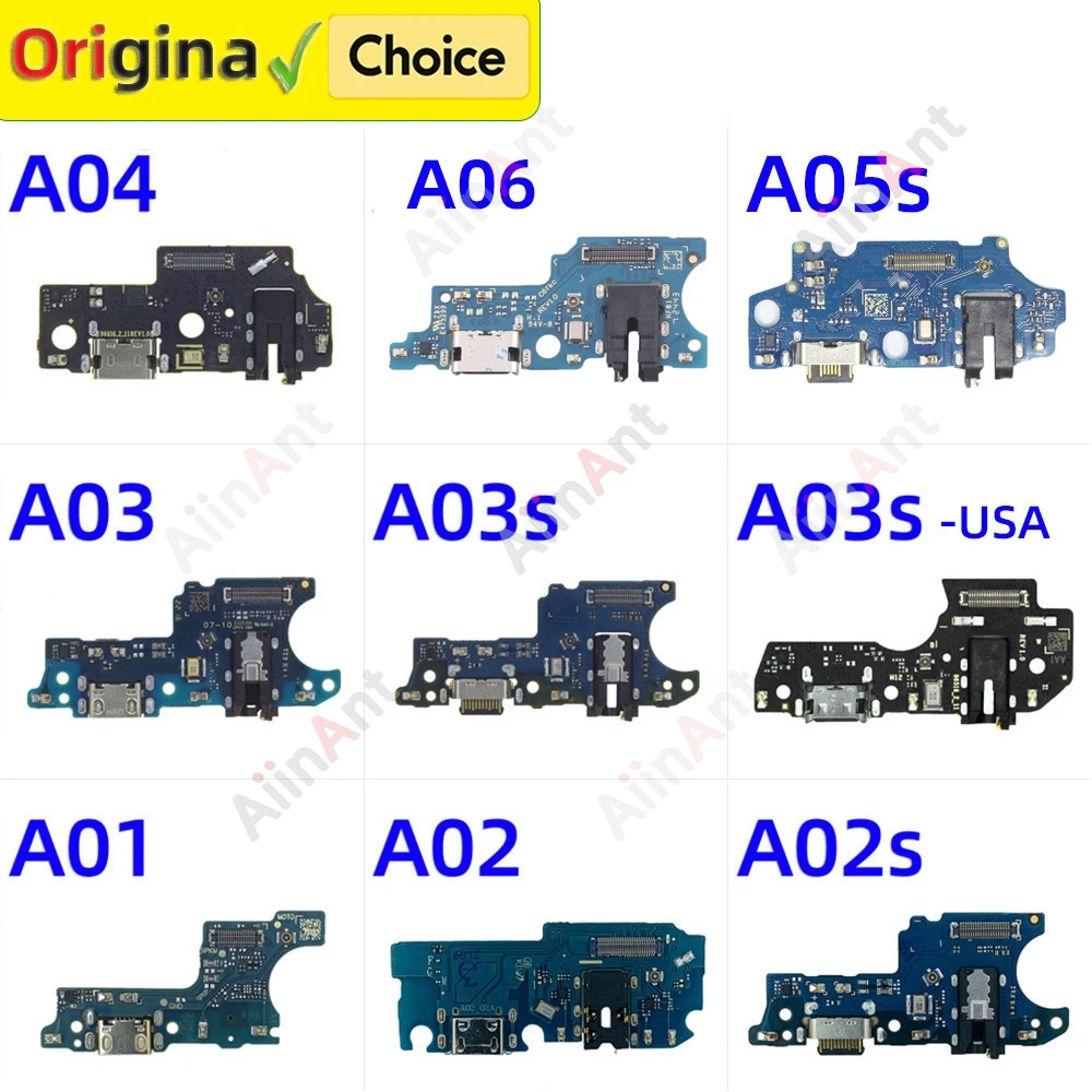 Dock USB Charger Board Port Connector Charging Flex Cable For Samsung Galaxy A01 A02 A03 A04 A05 A06 A02s A04e Core US EU 4G 5G