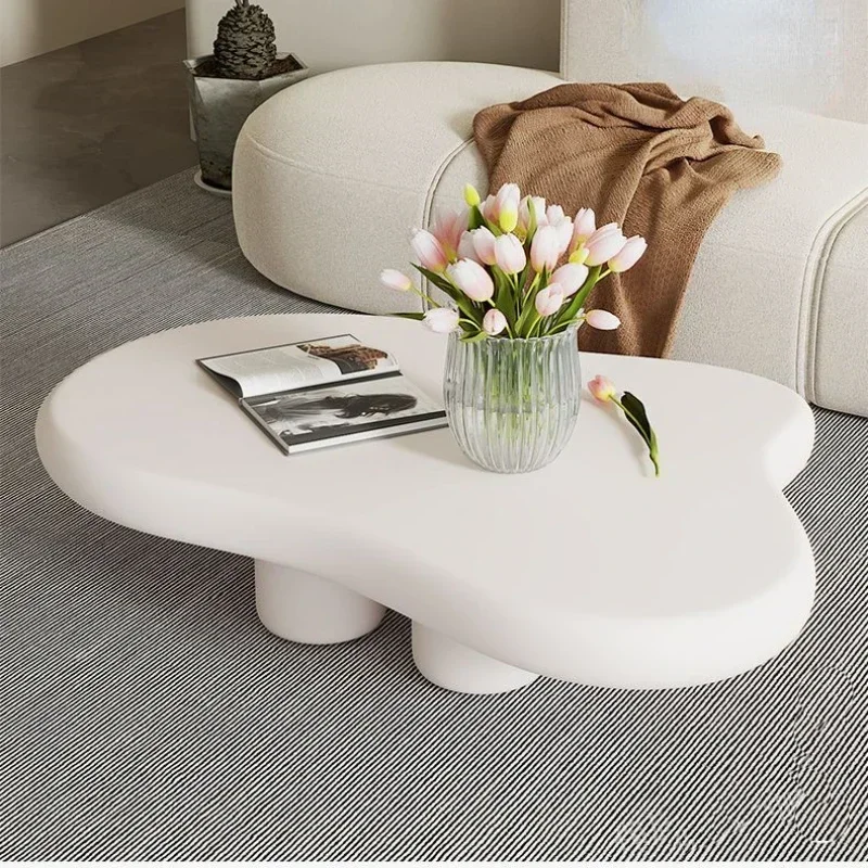 Simple Modern Cloud Shaped Coffee Tables for Living Room Luxury Center Table White Sofa Side Table Kawaii Room Decor Furniture