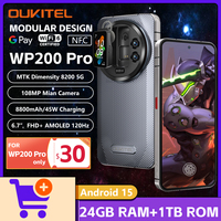 Oukitel WP200 Pro AI Rugged Phone MTK Dimensity 8200 5G 24GB+1TB 108MP Camera 6.7\