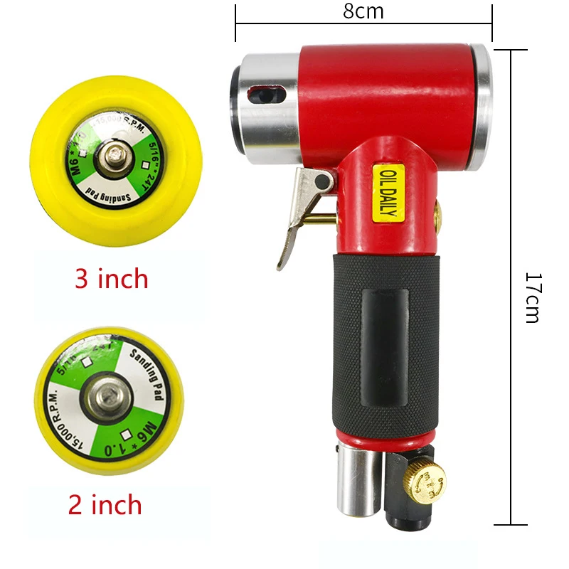 2inch 3inch Mini Air Sander Orbital Air Sander Variable Speed Dual Action Pneumatic Sander Polisher Car Waxing Machine