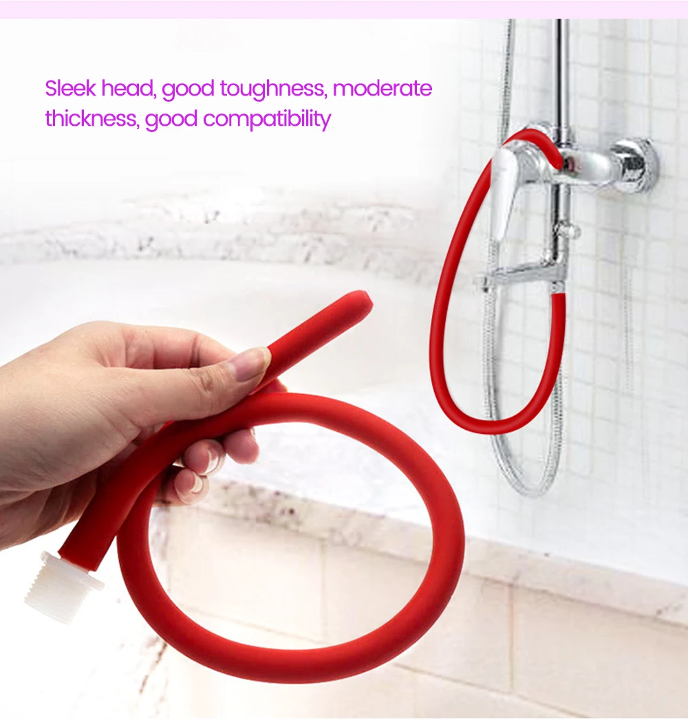 

3Docking Methods Enema Cleaner Catheter Nozzle Washing Vaginal Anal Cleaning Shower Douche Tube Bidet Anus Wash Bidet Soft Hose