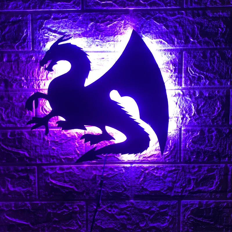 ZK50 Creative USB Cool Luminous Dragon LED Wall Lamp Remote Control 16 Colors Indoor Wall Decoration Lamp Gift