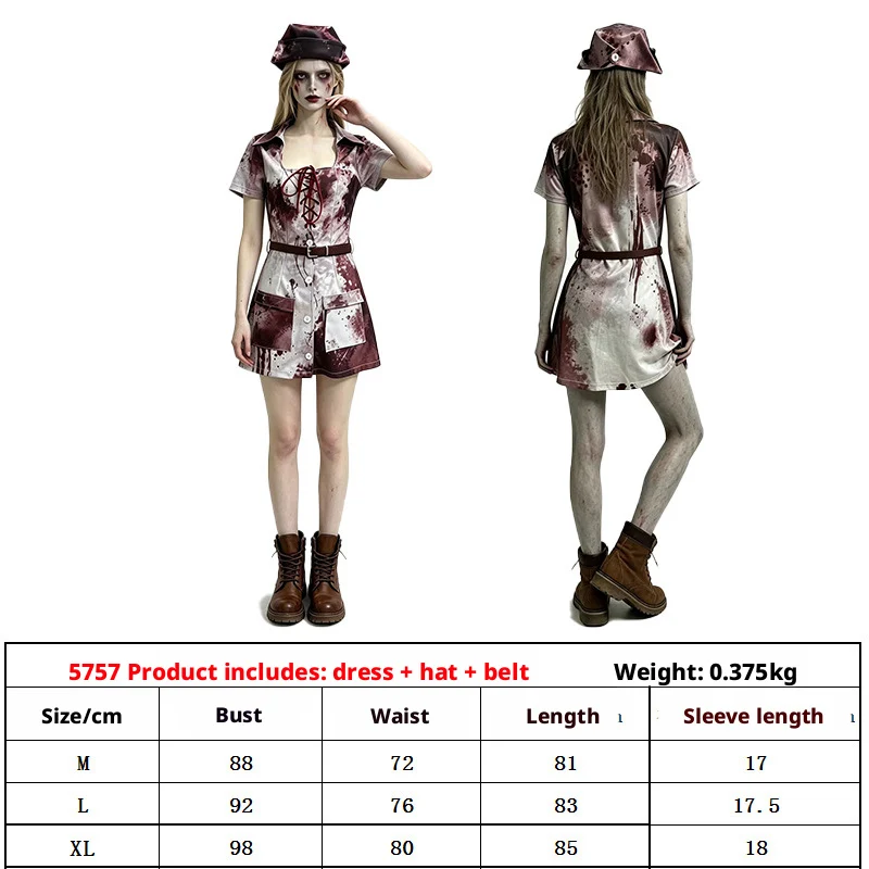 Déguisement Infirmière Zombie Ensanglantée – photo 1
