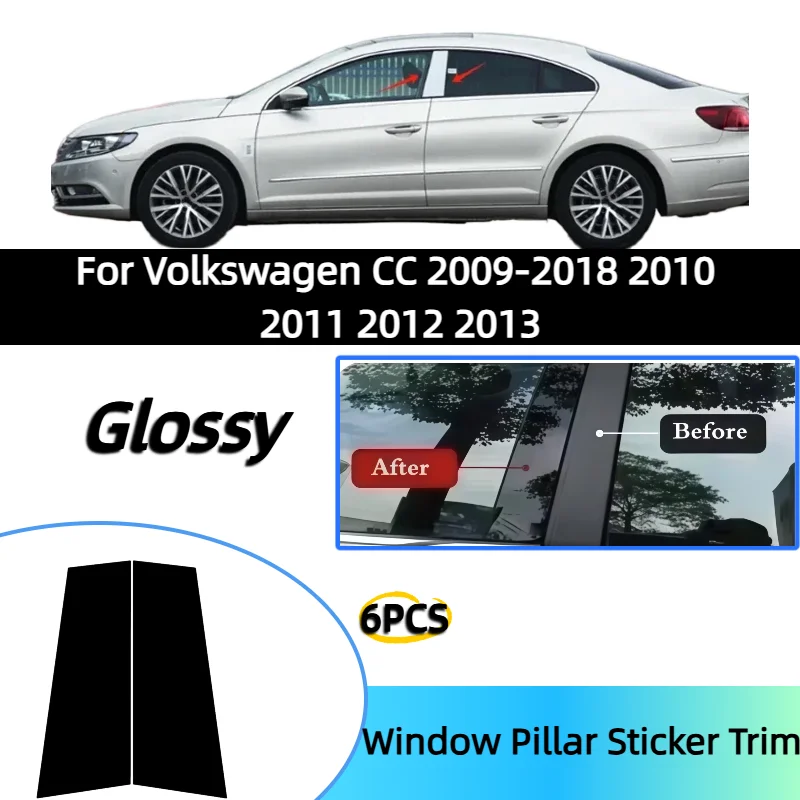 

Для Volkswagen CC 2009-2018 (2010, 2011, 2012, 2013) — накладки на оконные рамки, центральная пленка, наклейки на стойки B и C, автомобильные аксессуары