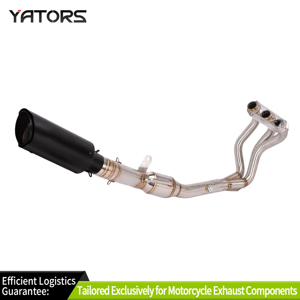 لياماها MT09 2020-2023 نظام العادم الكامل رأس ربط الأنابيب الخمار نصائح زلة أنابيب العادم #1